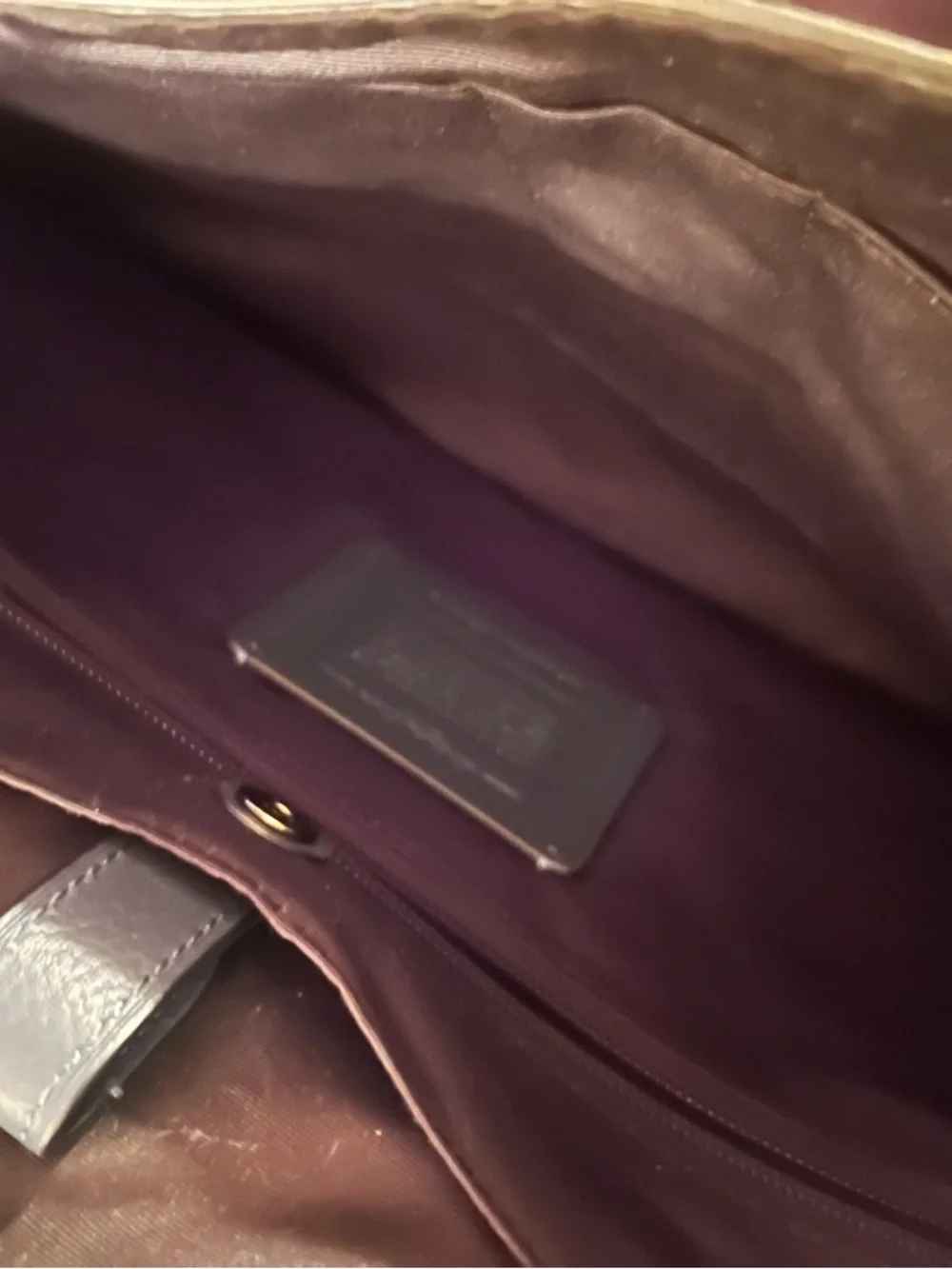 Coach Men's Blue Leather Messenger Bag with Buckle Strap - Picture 4 of 5